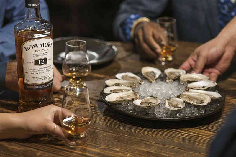 whiskey and oyster